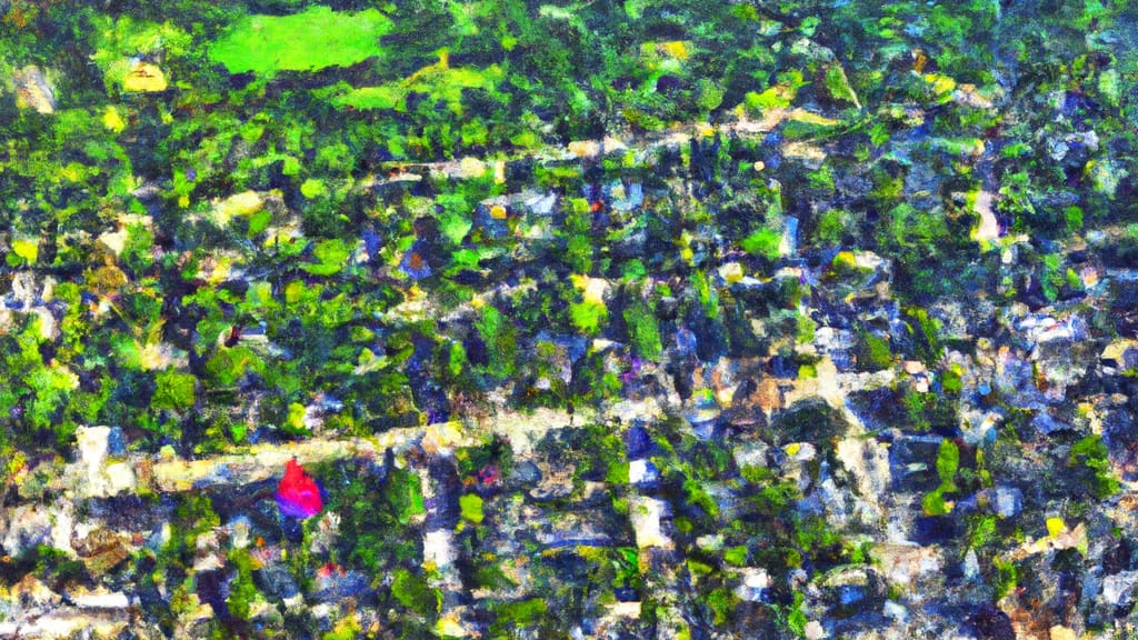 La Grange Highlands, Illinois painted from the sky