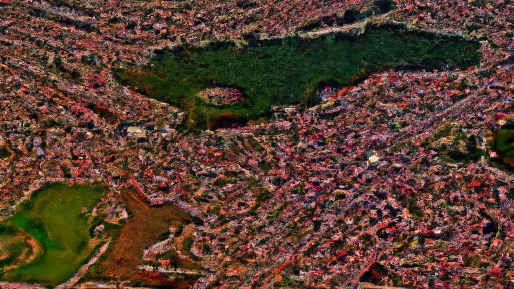 La Place, Louisiana painted from the sky