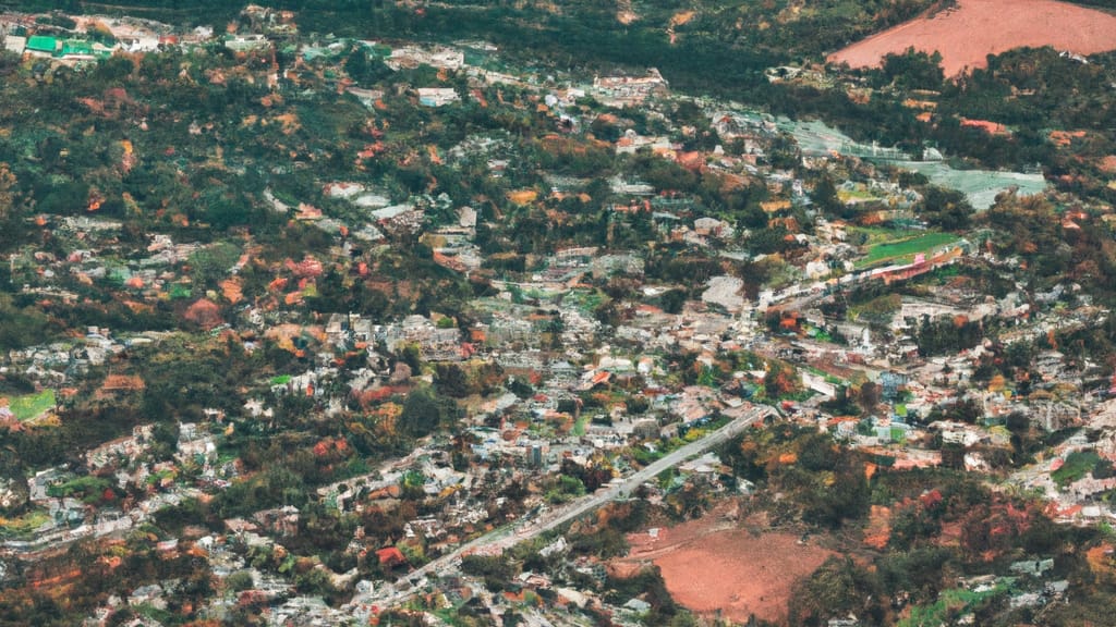 Langhorne, Pennsylvania painted from the sky