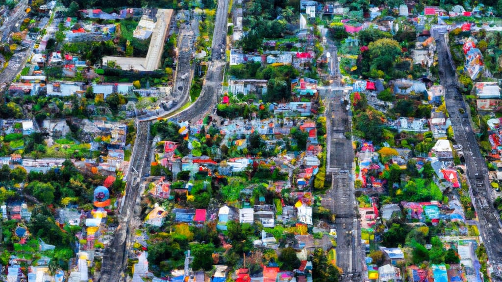 Lanham, Maryland painted from the sky