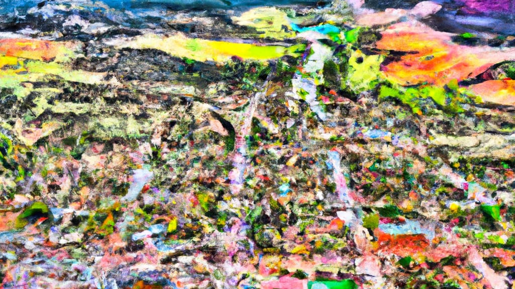 Larkspur, Colorado painted from the sky