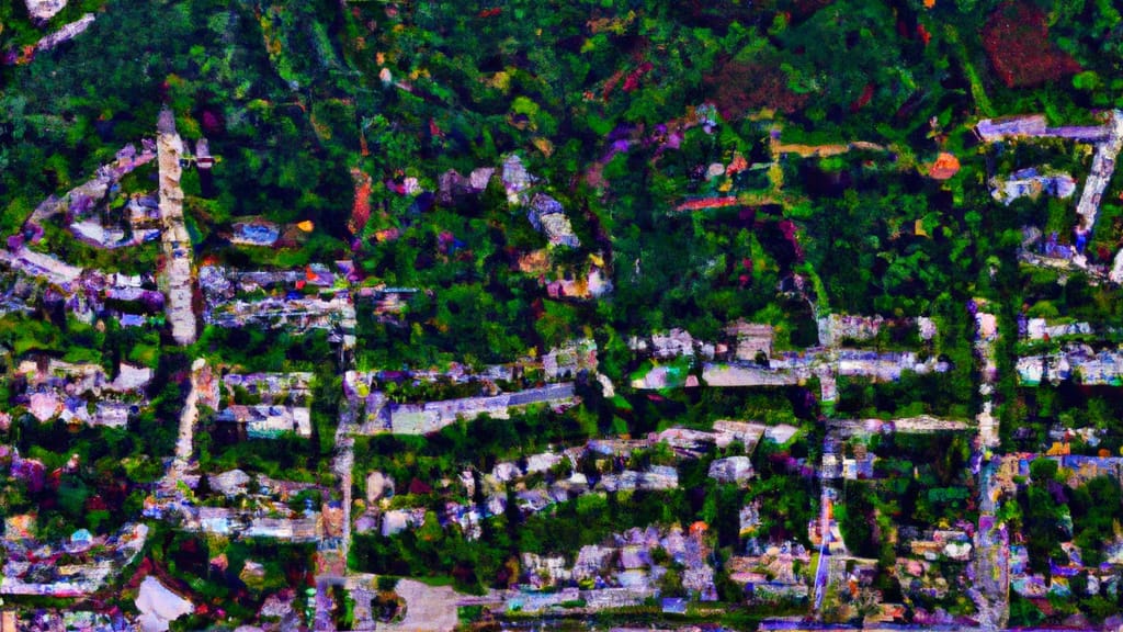 Linwood, Pennsylvania painted from the sky