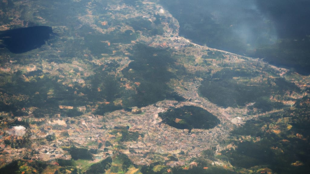 Livingston, Tennessee painted from the sky