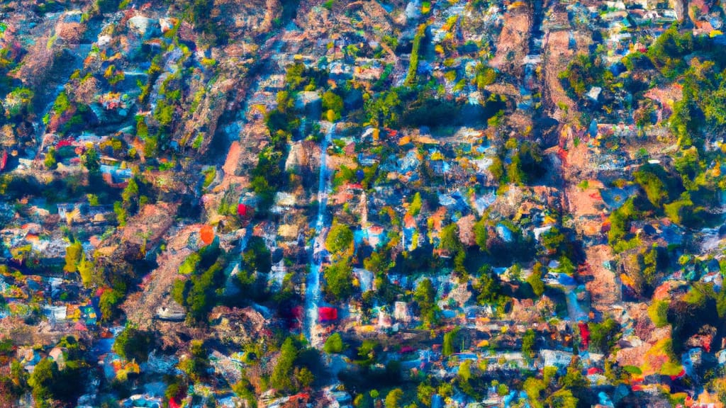 Locust Valley, New York painted from the sky