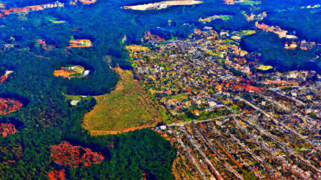 Longs, South Carolina painted from the sky