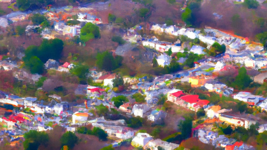 Lutherville, Maryland painted from the sky