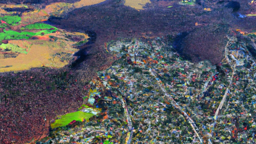 Madison Township, Pennsylvania painted from the sky