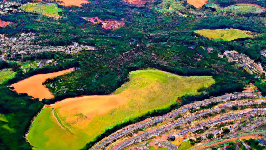 Manassas Park, Virginia painted from the sky