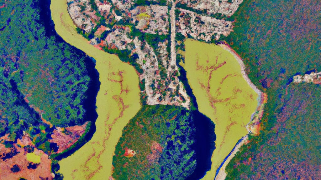 Mattydale, New York painted from the sky