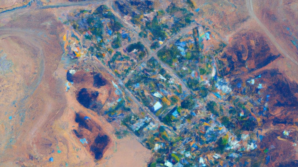 Mayer, Arizona painted from the sky