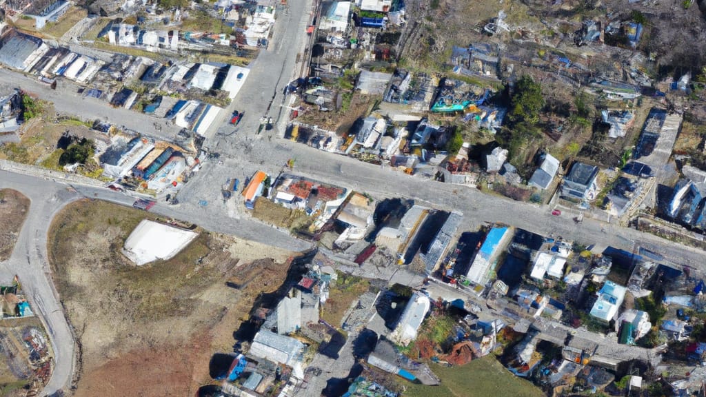 Middleboro, Massachusetts painted from the sky