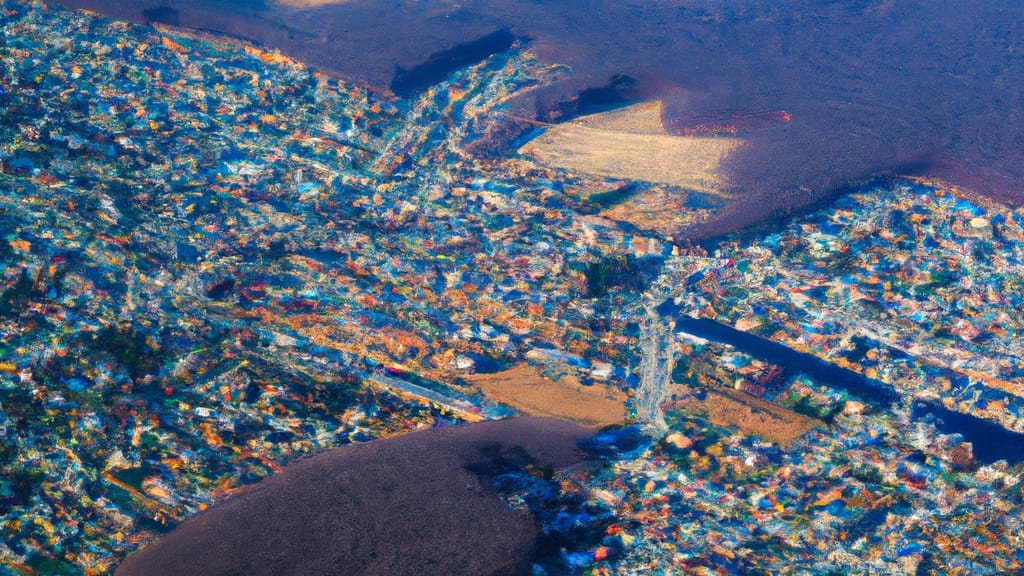 Millington, New Jersey painted from the sky