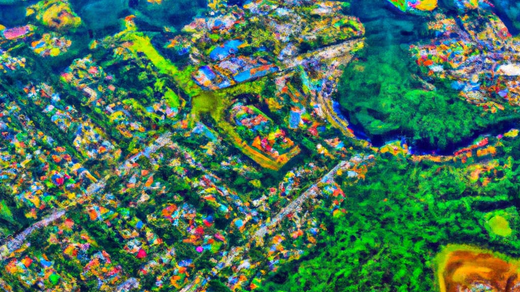 Milton, Georgia painted from the sky