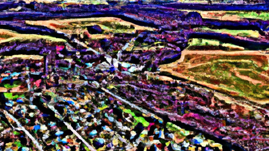 Moneta, Virginia painted from the sky