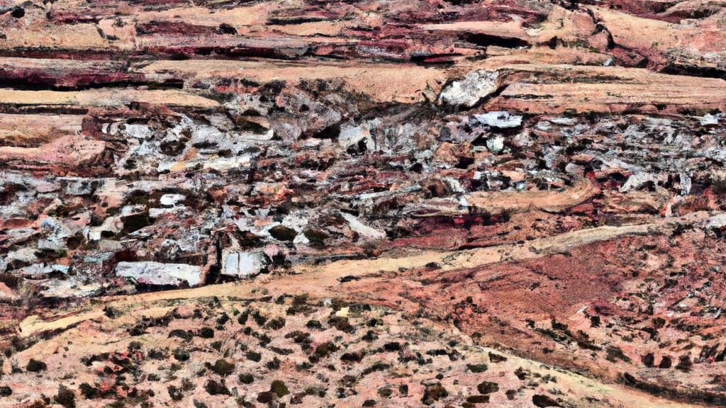 Mount Pleasant, Utah painted from the sky