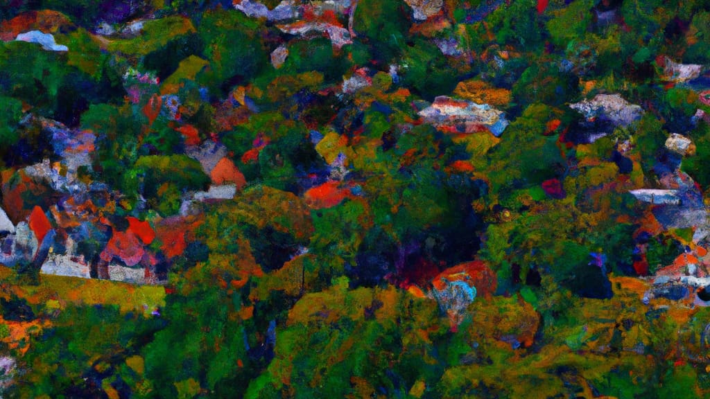 Mt Holly, North Carolina painted from the sky