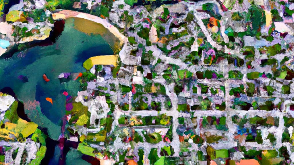 New Carrollton, Maryland painted from the sky