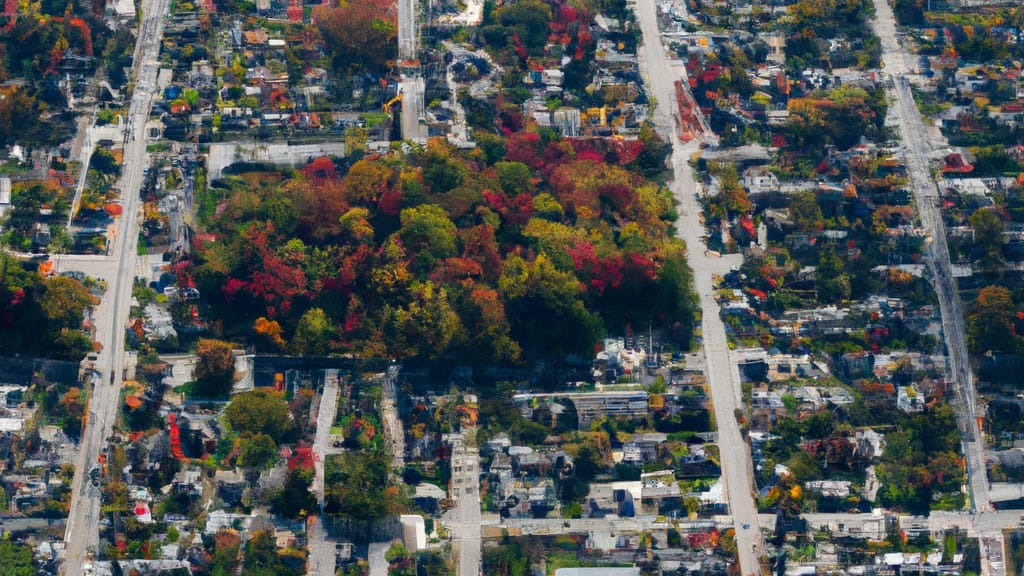 New Franklin, Ohio painted from the sky