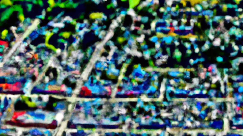 New Milford, New York painted from the sky
