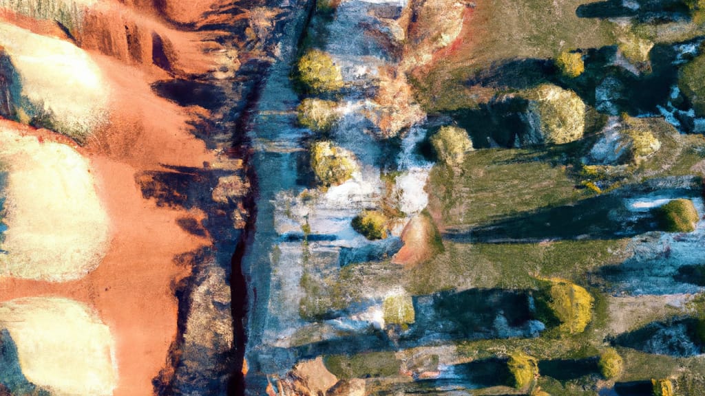 Nibley, Utah painted from the sky