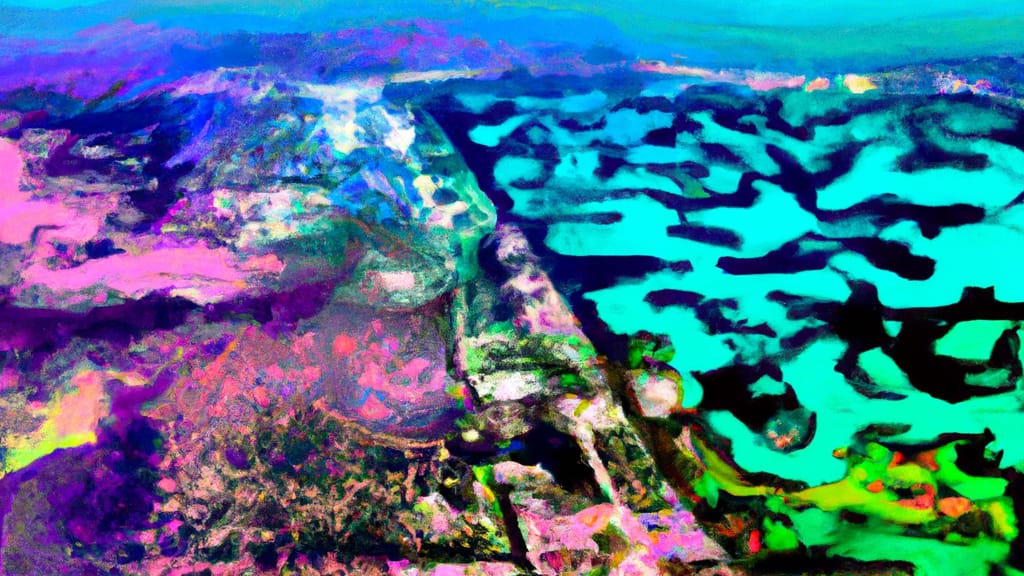 North Miami, Florida painted from the sky