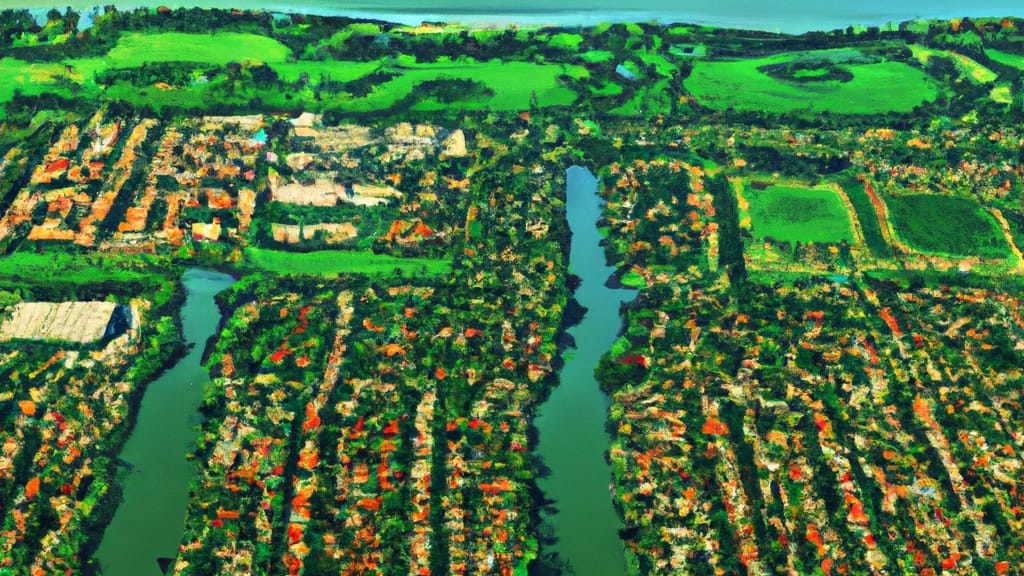 North Riverside, Illinois painted from the sky