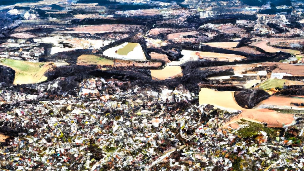 North Robinson, Ohio painted from the sky