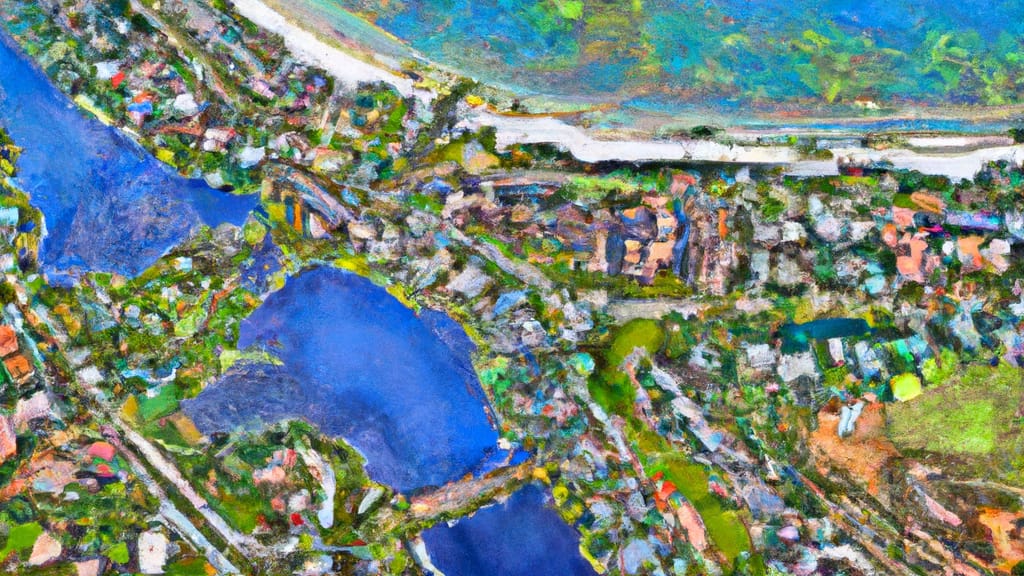 North Venice, Florida painted from the sky