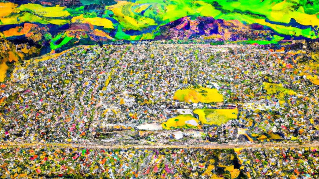 Northridge, California painted from the sky