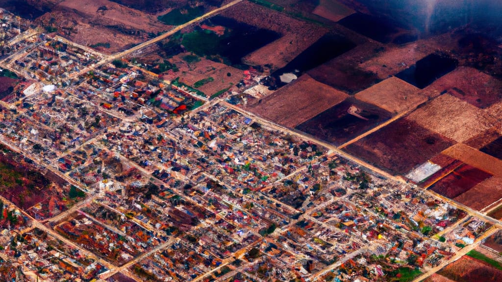 O Fallon, Illinois painted from the sky