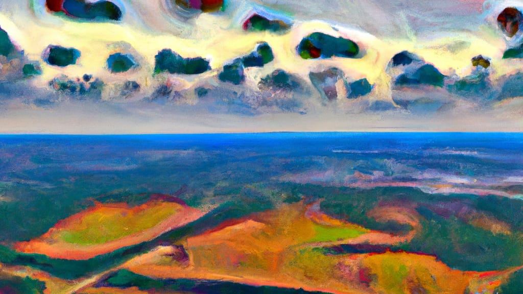 Oak Leaf, Texas painted from the sky