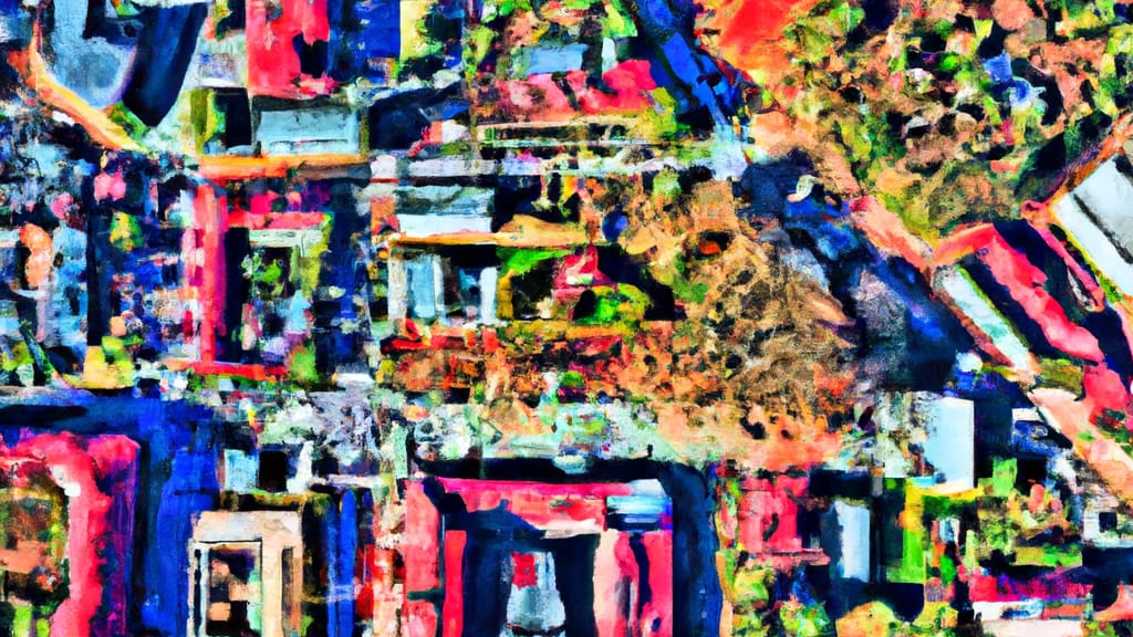 Oxford, Georgia painted from the sky