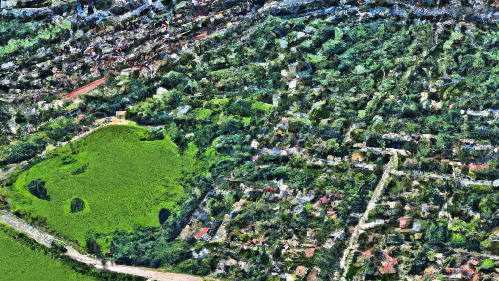 Palos Park, Illinois painted from the sky