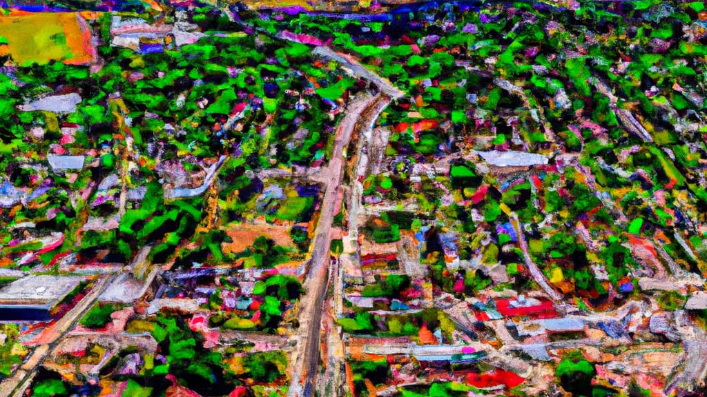 Pantego, Texas painted from the sky