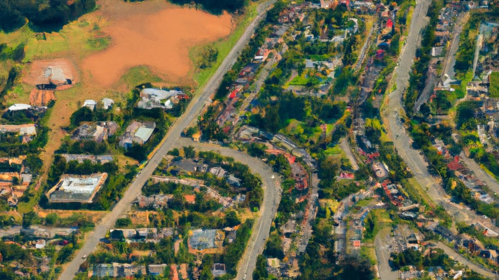 Parkland, Washington painted from the sky