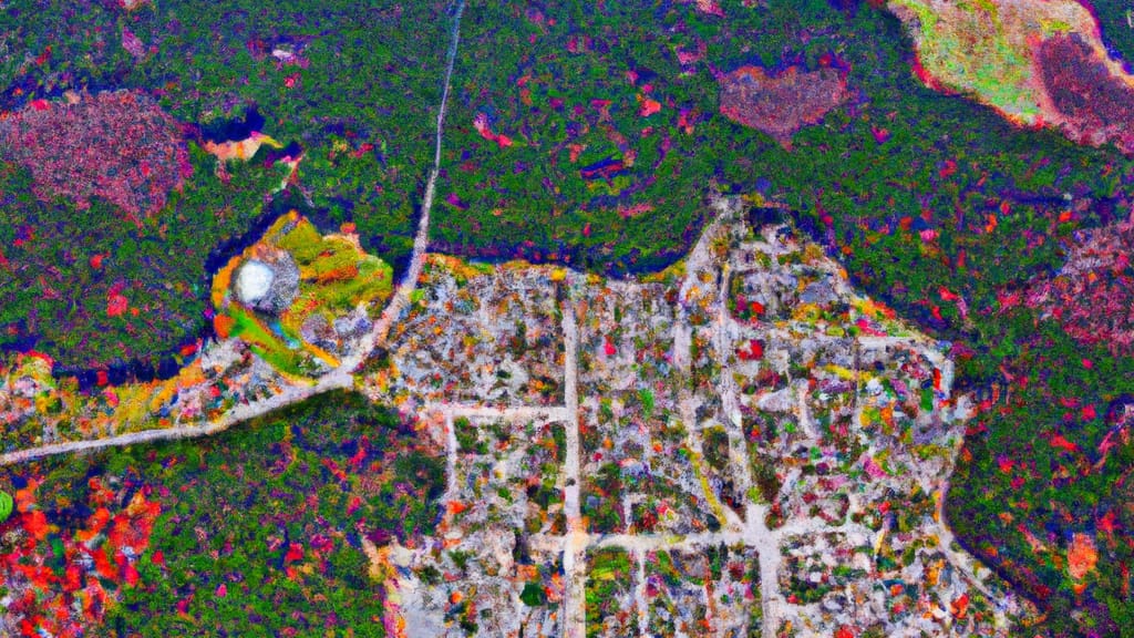 Pelzer, South Carolina painted from the sky