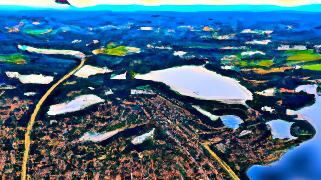 Port St Lucie, Florida painted from the sky