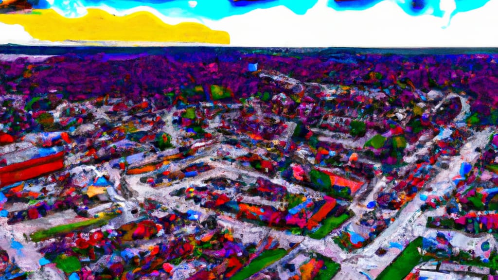 Raytown, Missouri painted from the sky