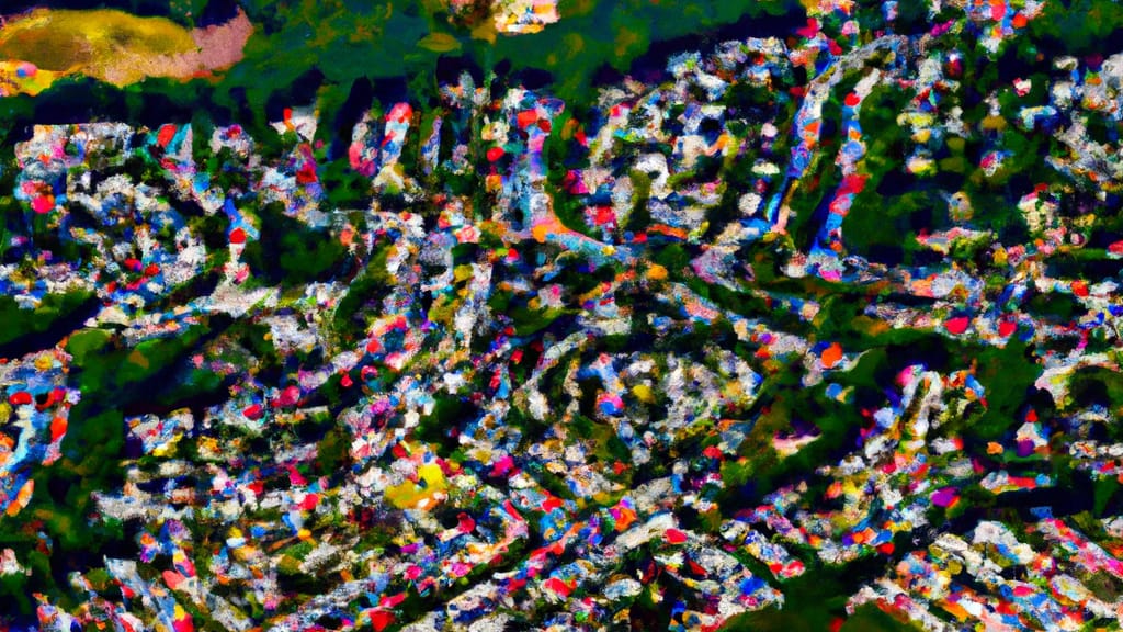 Robbinsville, New Jersey painted from the sky