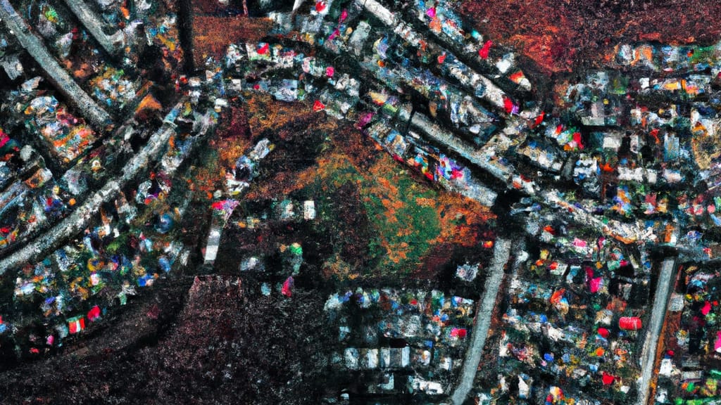 Rockledge, Pennsylvania painted from the sky