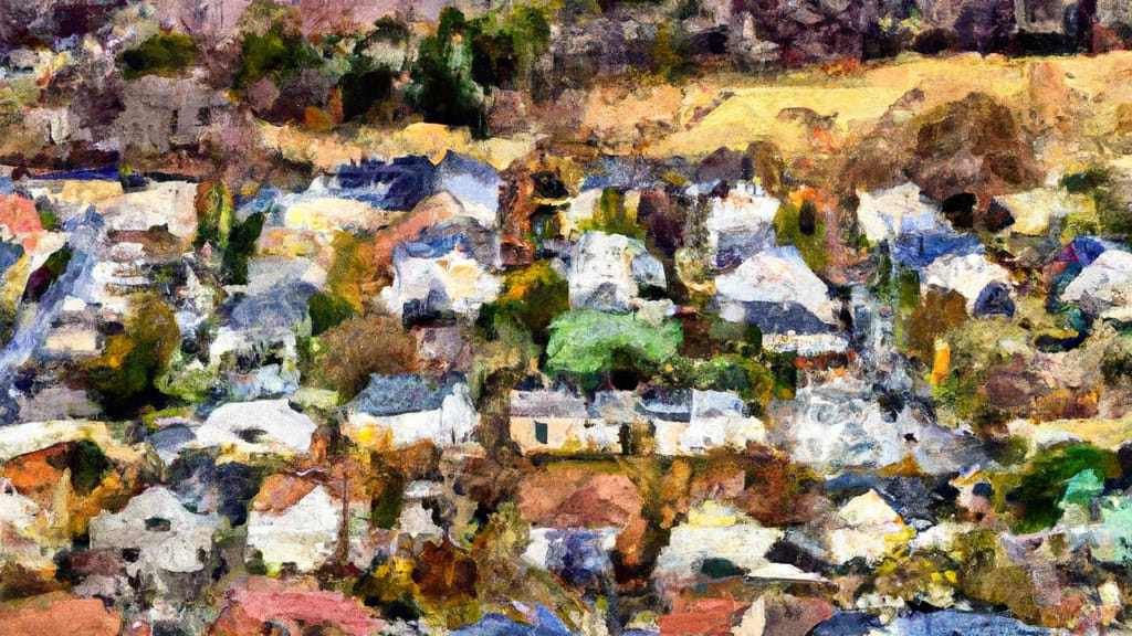 Rockville, Virginia painted from the sky