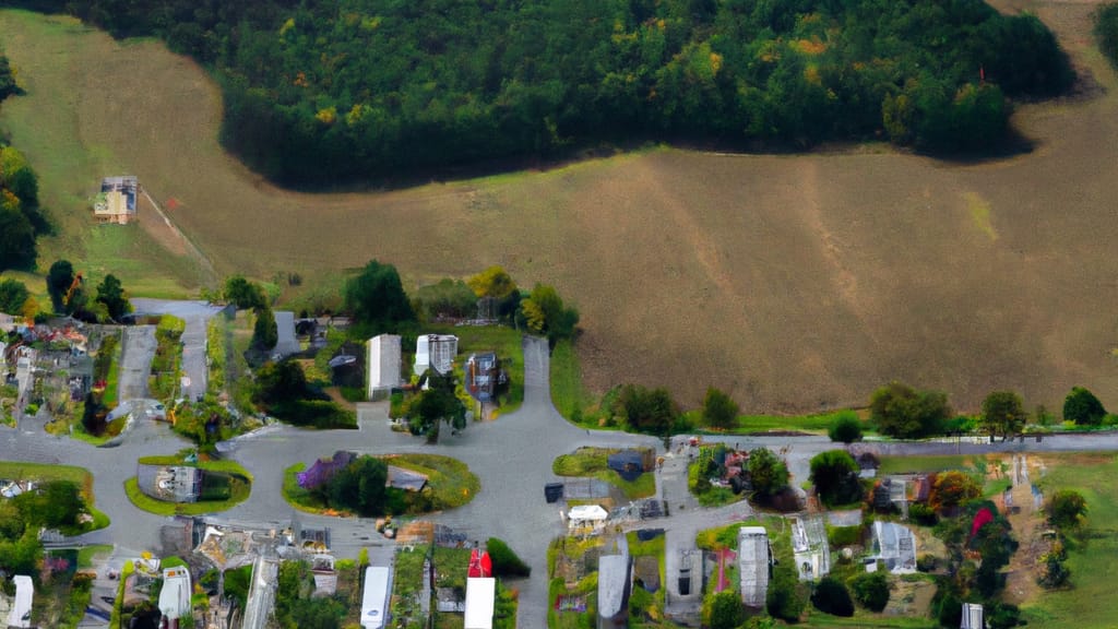 Rockwell, North Carolina painted from the sky