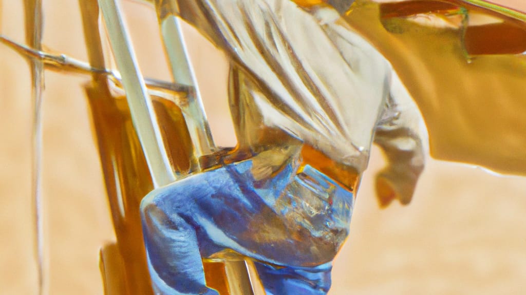 Man climbing ladder on Clarkdale, Arizona home to replace roof