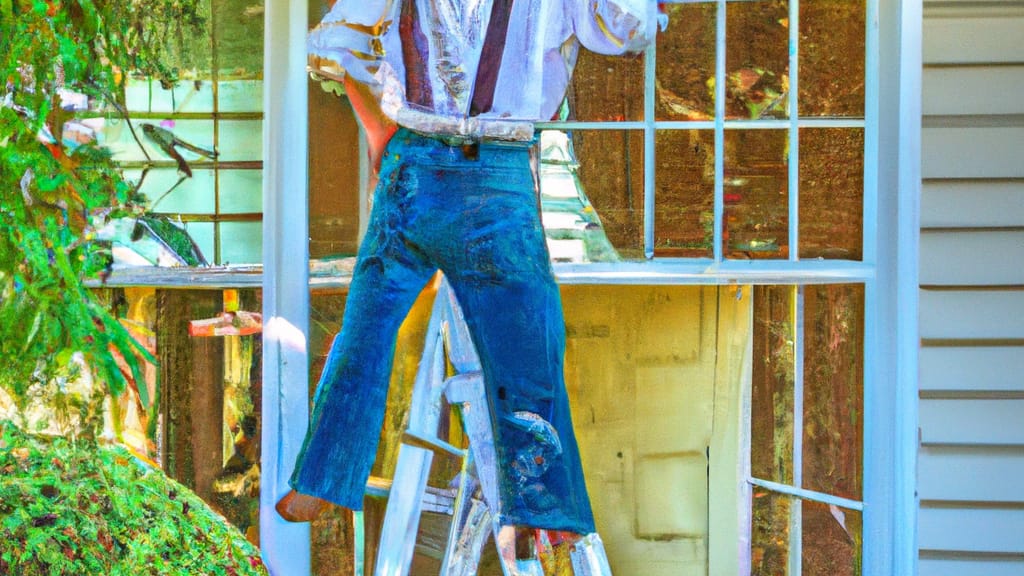 Man climbing ladder on Hope Hull, Alabama home to replace roof