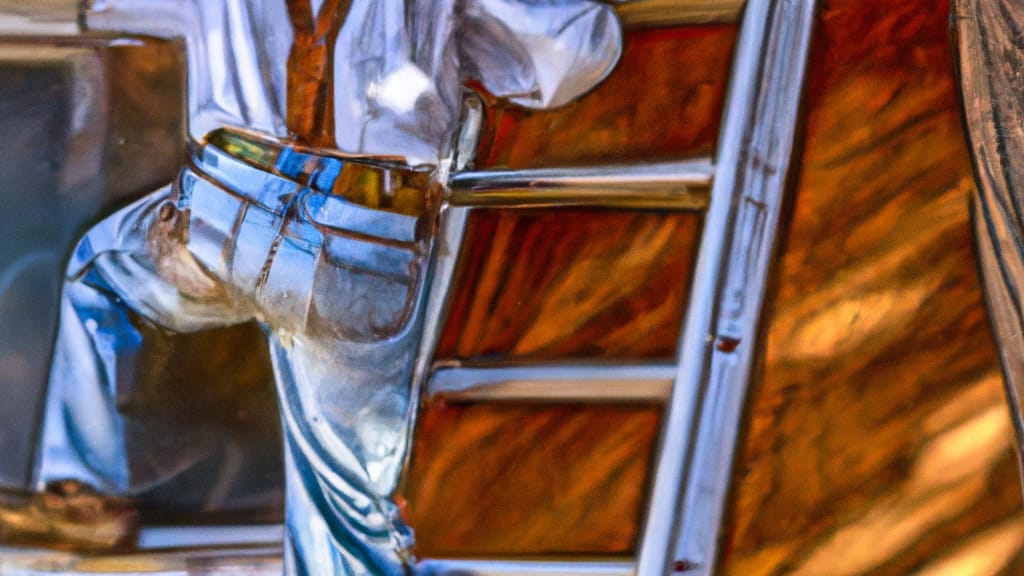 Man climbing ladder on Show Low, Arizona home to replace roof