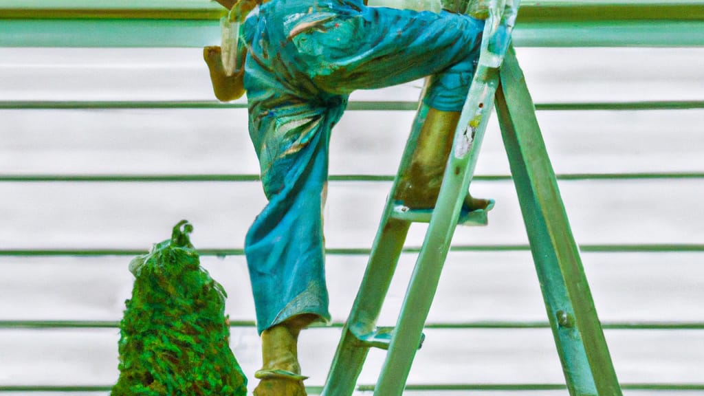 Man climbing ladder on Thorofare, New Jersey home to replace roof