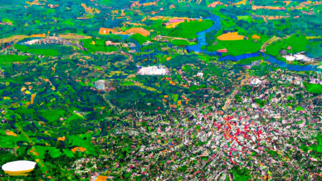 Roseville, Minnesota painted from the sky