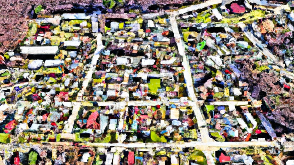 Shawboro, North Carolina painted from the sky