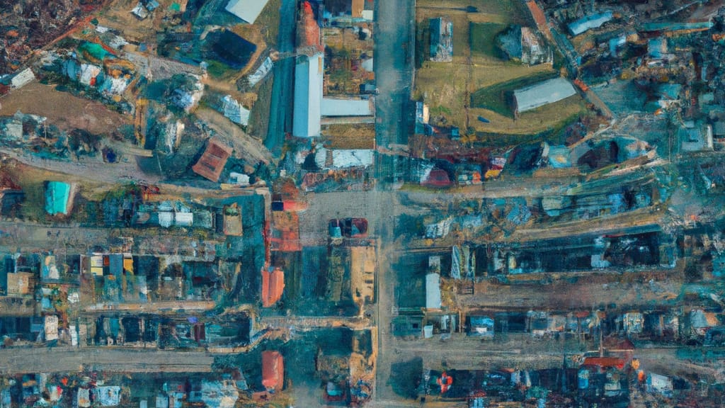 Shillington, Pennsylvania painted from the sky