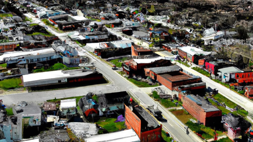 Spencerville, Indiana painted from the sky